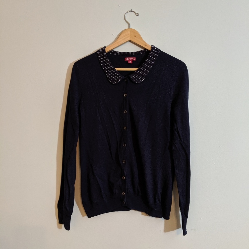 Merona cardigan with Peter pan Collar